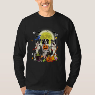 T-shirt Trois chiens de Border Collie Sorcière Mummy effra