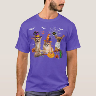 T-shirt Trois Chihuahua Chiens sorcière Halloween maman ef