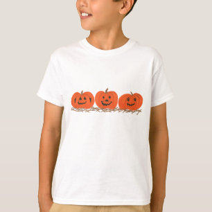 T-shirt Trois citrouilles heureux de Halloween se reposant