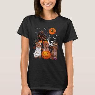 T-shirt Trois Cockapos Halloween maman sorcière effrayante