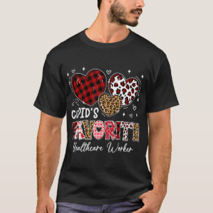 T-shirt Trois Coeurs Cupid''s Favorite Healthcare Worker V