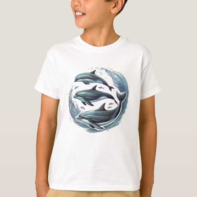 T-shirt Trois dauphins (Devant)