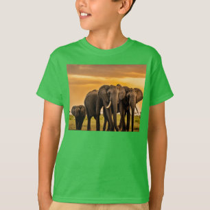 T-shirt Trois éléphants contre l'exploitation de l'ivoire 