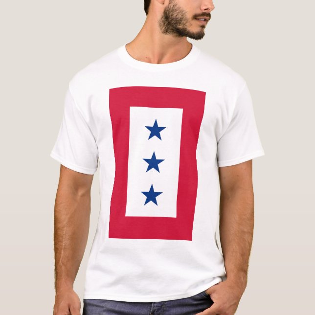 T-shirt trois-étoiles de bannière de service (Devant)