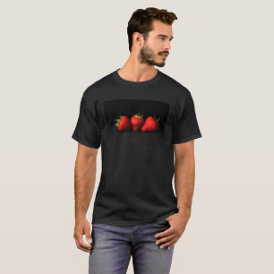 T-shirt Trois Fraises Sur Le Mcna Noir