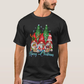 T-shirt Trois Gnomes Chemises Femmes Enfants Joyeux Noël T