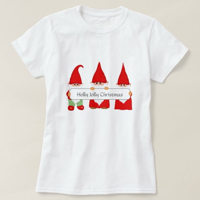 T-shirt trois Gnomes de Noël (Design devant)