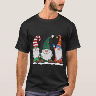 T-shirt Trois Gnomes Hiver Correspondant Famille Gnome Chr