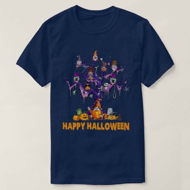 T-shirt Trois Gnomes Joyeux Halloween Automne Candy Corn P (Design devant)