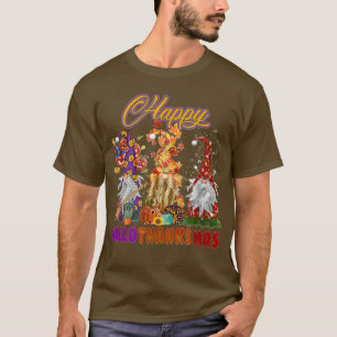 T-shirt Trois Gnomes Joyeux Halloween Automne Candy Corn P