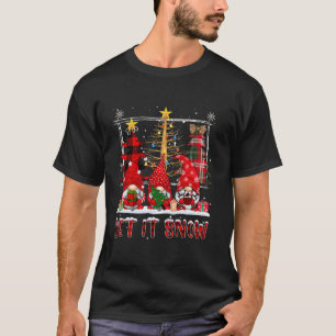 T-shirt Trois Gnomes Laisser Neiger Noël Gnomes Père Noël 