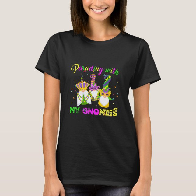 T-shirt Trois Gnomes Mardi Gras Parade Avec Mon Gno (Devant)
