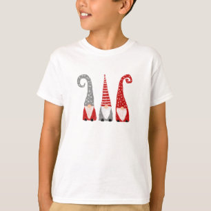 T-shirt Trois Gnomes Noël Dessin à la Main Vacances Drôle