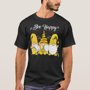 T-shirt Trois Gnomes tenant du miel Abeille Heureux Abeill