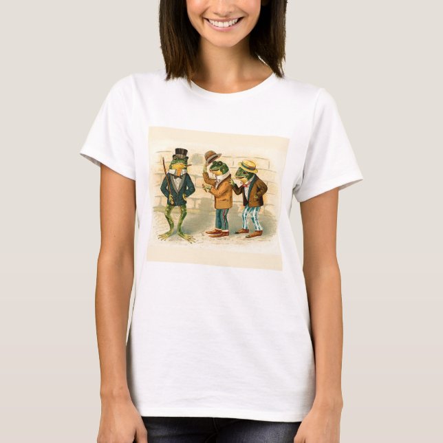 T-shirt "Trois grenouilles sociables " (Devant)