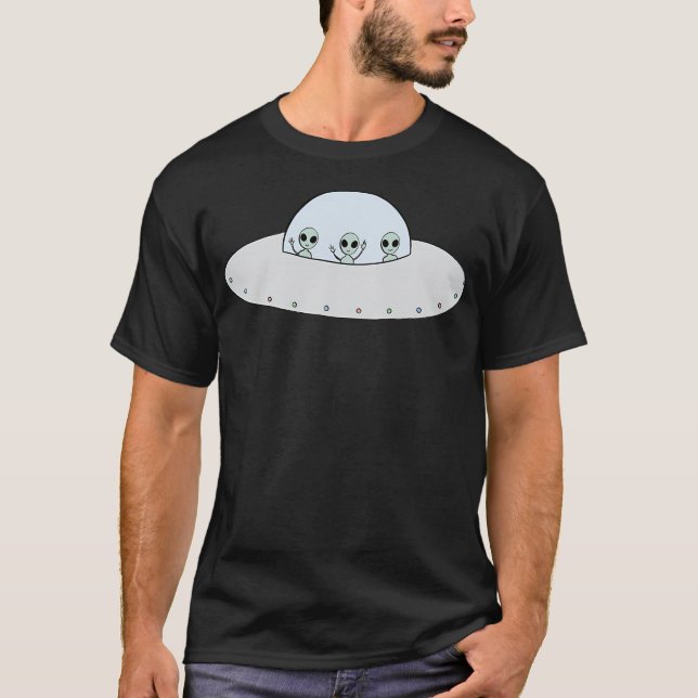 T-shirt Trois Gris En Ufo (Devant)