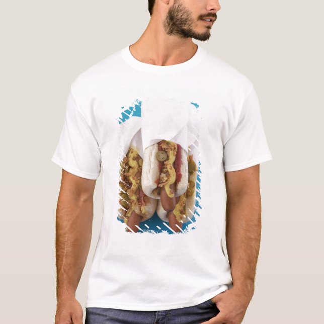T-shirt Trois hot-dogs en petits pains (Devant)