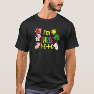 T-shirt Trois I E I O Farm Party 3e anniversaire fille ten