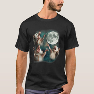T-shirt Trois Lune Possum _ 3 Opossum Funny Bizarre Maudit