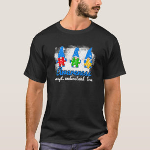 T-shirt Trois lutins bleus tenant un puzzle de couleur Sen