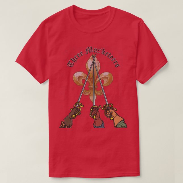 T-shirt Trois mousquetaires en détresse (Design devant)