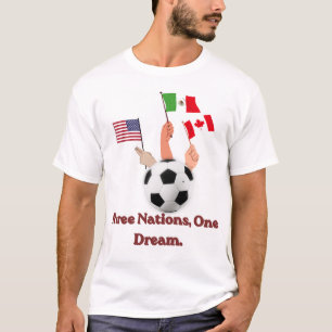 T-shirt "Trois Nations, Un Rêve" Officiel 2026