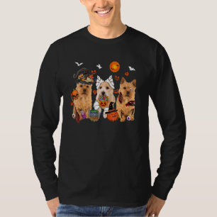 T-shirt Trois Norwich Terriers Sorcière Mummy Halloween ef