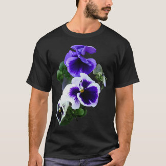 T-shirt Trois panneaux violets dans une rangée