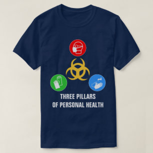 T-shirt Trois Piliers De Sensibilisation Du Public À La Sa