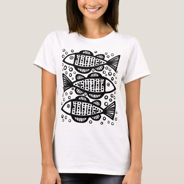 T-shirt Trois poissons (Devant)