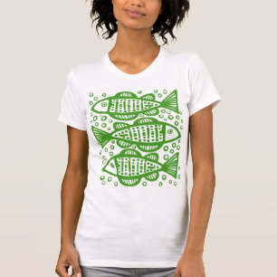 T-shirt Trois poissons - Avocado vert