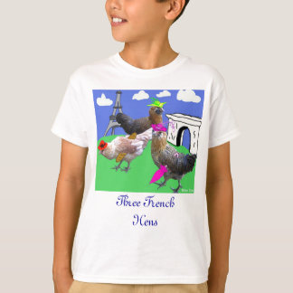 T-shirt Trois poules françaises