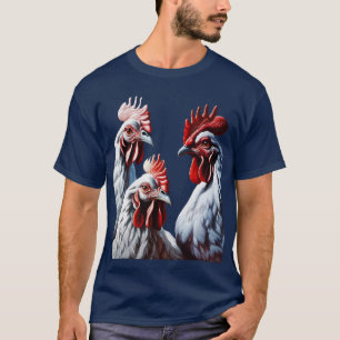 T-shirt Trois poules françaises Foi Espérance Charité Déco