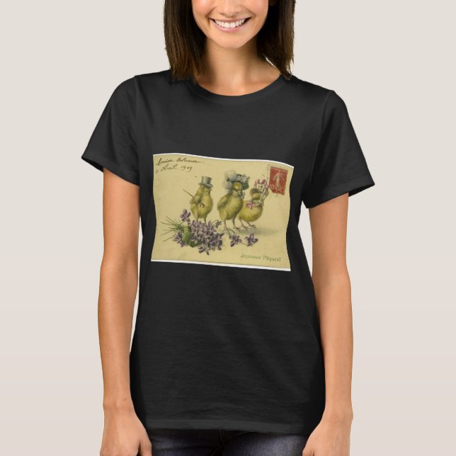 T-shirt Trois poules, Paris France (Devant)