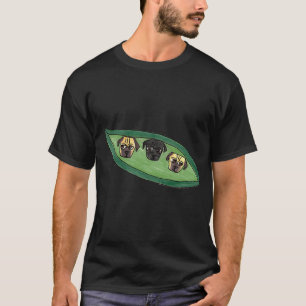 T-shirt Trois Pug dans un Pod