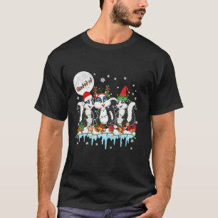 T-shirt Trois Rennes du Père Noël Elfe Mouffettes Noël Tra