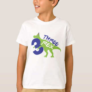 T-shirt Trois Rex Dinosaur Anniversaire