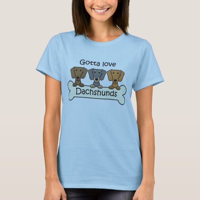 T-shirt Trois teckels (Devant)