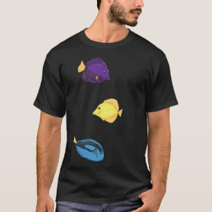 T-shirt Trois types de poissons Tang - Dessin animé