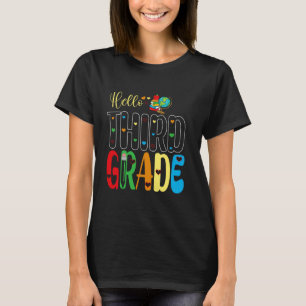 T-shirt Troisième année Funny 1er jour de l'école Enseigna