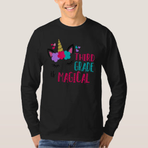 T-shirt Troisième Unicorne Premier Jour De Filles D'École