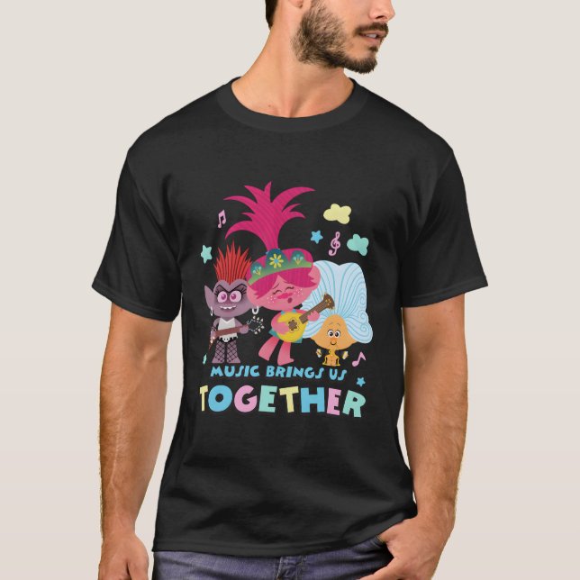 T-shirt Trolls World Tour Music Rassemblez-nous (Devant)