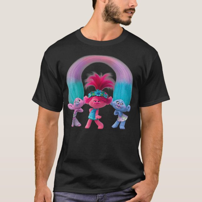 T-shirt Trolls World Tour Satin et Chenille Forever (Devant)