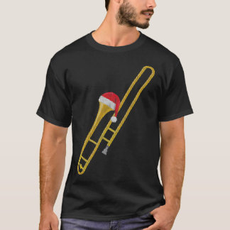 T-shirt Trombone Marching Band Vilain Noël Chemise Cadeau