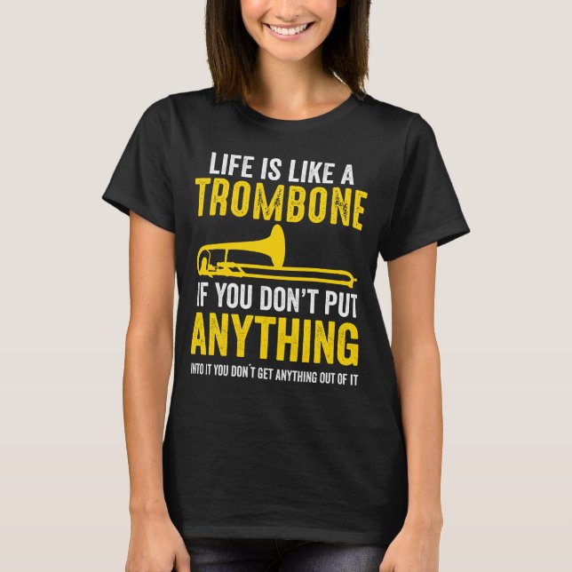 T-shirt Trombone Music Trombone Player Marching Band Cadea (Devant)