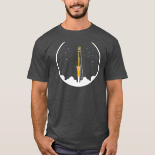 T-shirt TROMBONE ROCKET Concert Band Marching Band Funny