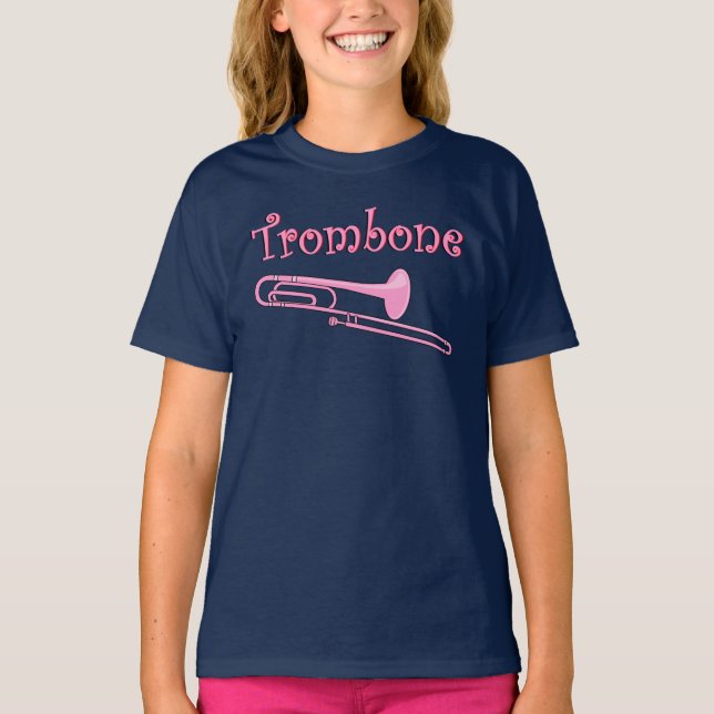 T-shirt Trombone rose (Devant)