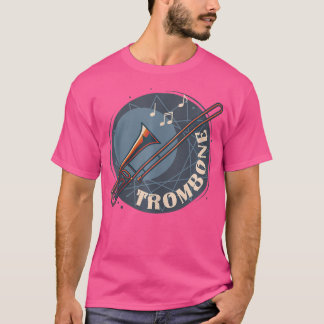 T-shirt Trombone Trombone Opéra Notes Pièce Note Flat Trom