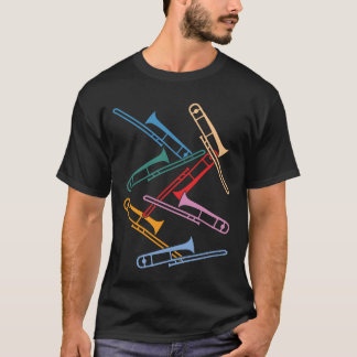 T-shirt Trombones colorés