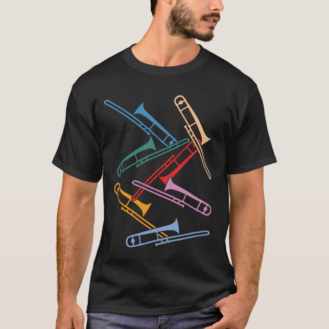 T-shirt Trombones colorés (Devant)